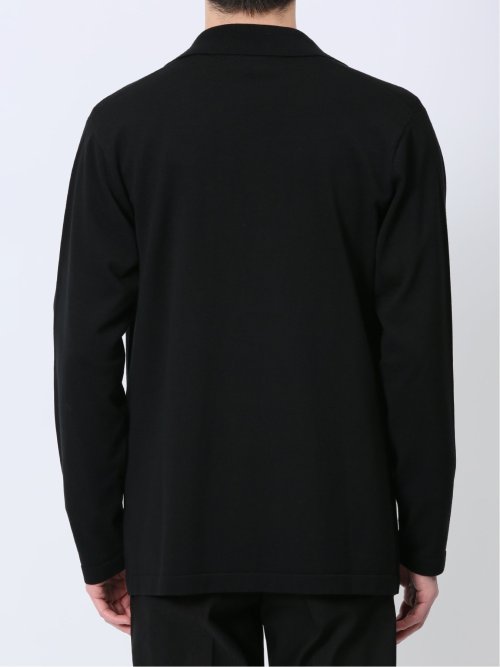 ウォッシャブル 綿混ニット ジャケット