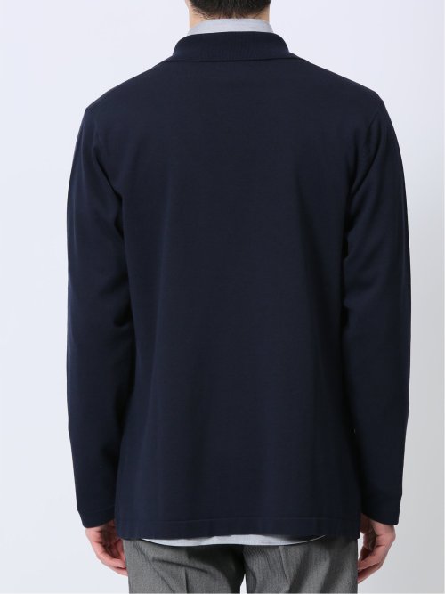 ウォッシャブル 綿混ニット ジャケット