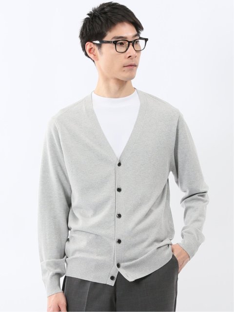 ウォッシャブル バンブーニット Vネックカーディガン