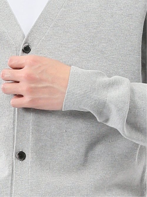 ウォッシャブル バンブーニット Vネックカーディガン