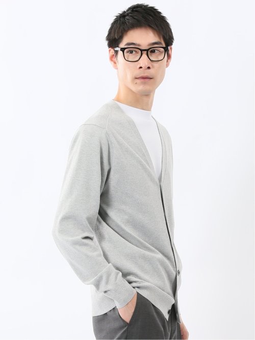 ウォッシャブル バンブーニット Vネックカーディガン