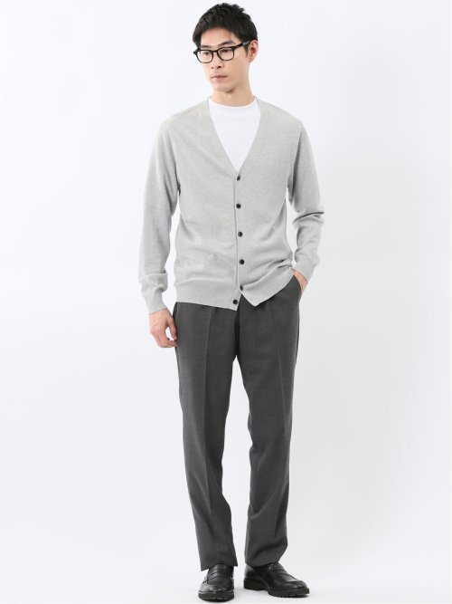 ウォッシャブル バンブーニット Vネックカーディガン
