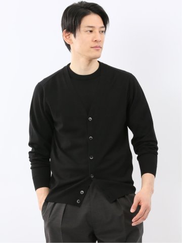 ウォッシャブル バンブーニット Vネックカーディガン