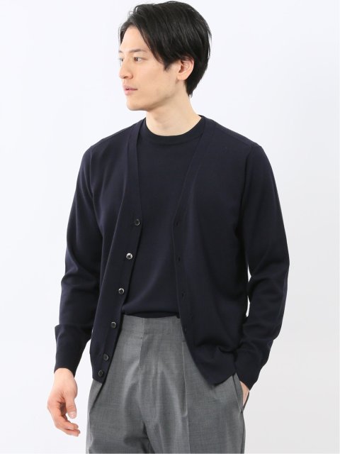 ウォッシャブル バンブーニット Vネックカーディガン
