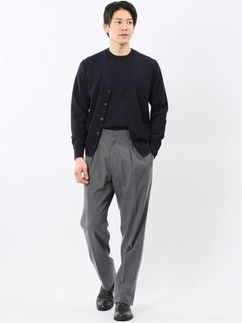 ウォッシャブル バンブーニット Vネックカーディガン