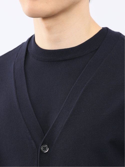 ウォッシャブル バンブーニット Vネックカーディガン