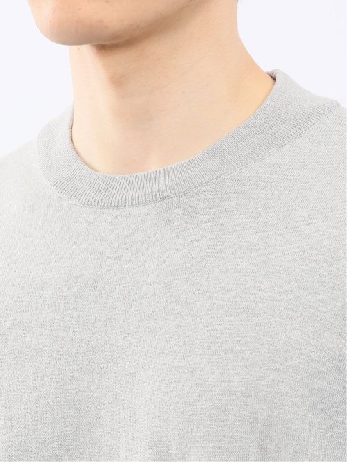 ウォッシャブル バンブーニット スロープネック 半袖ニット