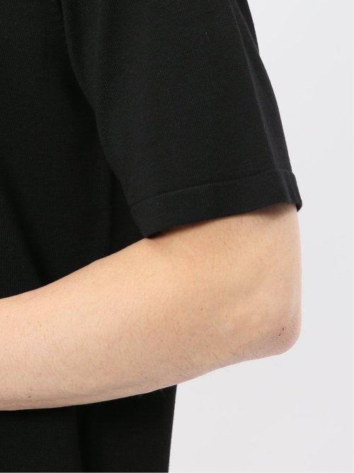 ウォッシャブル バンブーニット スロープネック 半袖ニット