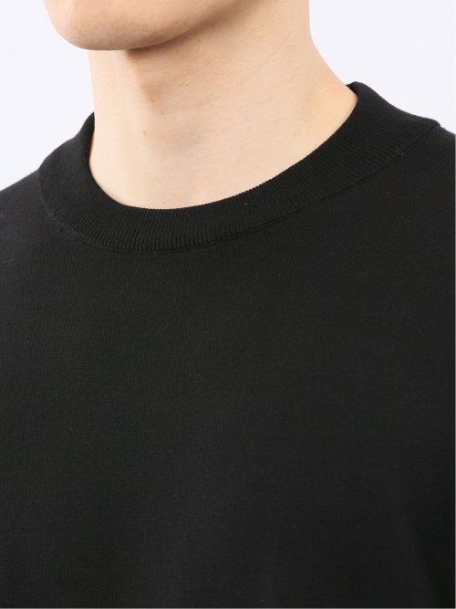 ウォッシャブル バンブーニット スロープネック 半袖ニット