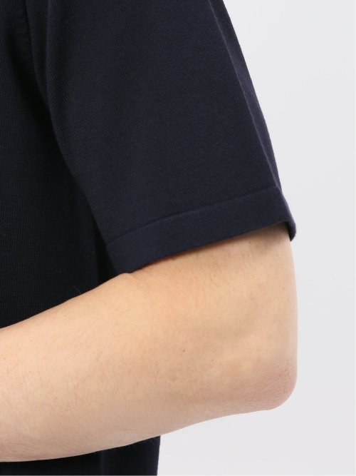 ウォッシャブル バンブーニット スロープネック 半袖ニット