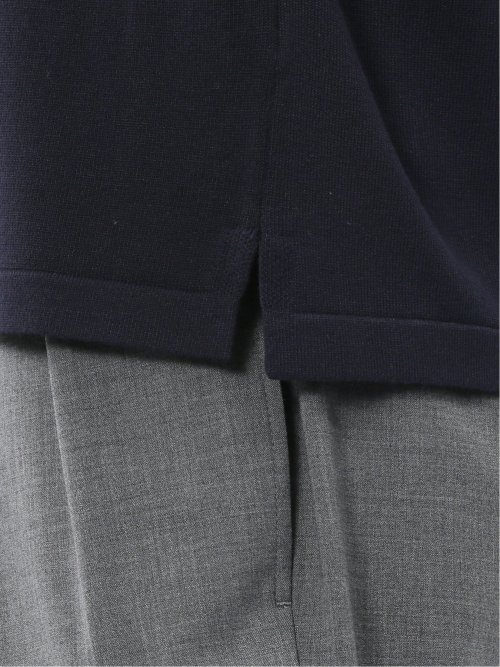 ウォッシャブル バンブーニット スロープネック 半袖ニット