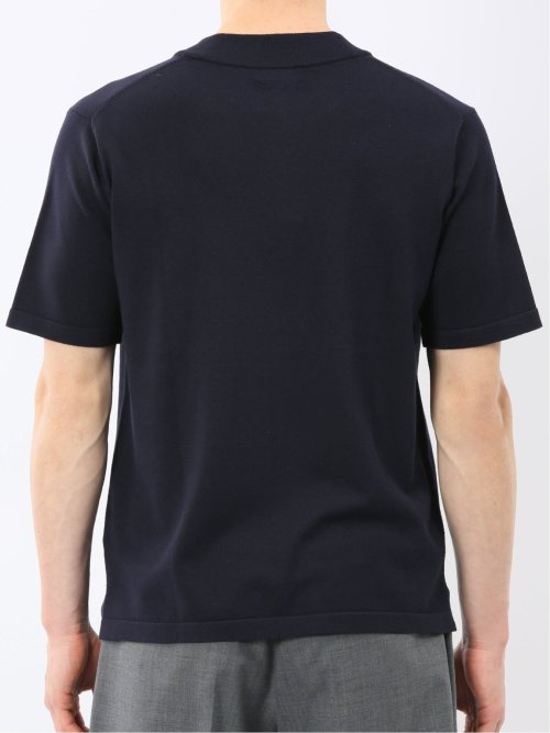 ウォッシャブル バンブーニット スロープネック 半袖ニット