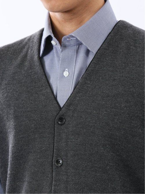 ウォッシャブル ウール混 ミラノリブ 前開きベスト