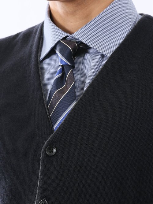 ウォッシャブル ウール混 ミラノリブ 前開きベスト