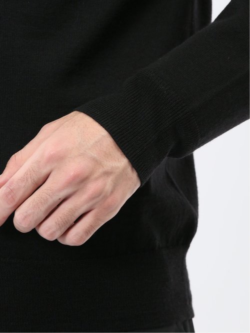 ウォッシャブル ウール混天竺 ニットカーディガン