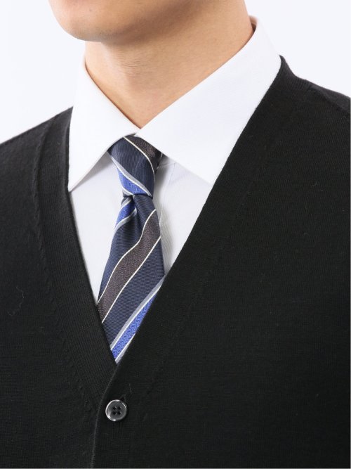 ウォッシャブル ウール混天竺 ニットカーディガン