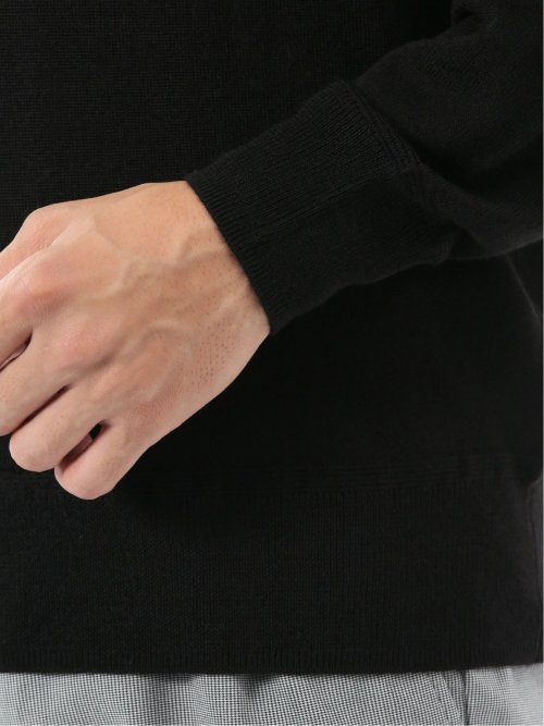 ウォッシャブル ウール混 タートルネックニット