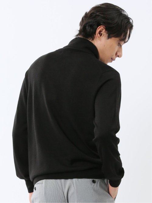 ウォッシャブル ウール混 タートルネックニット(M 05黒