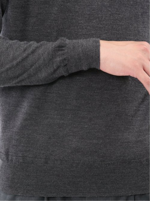 ウォッシャブル ウール混 タートルネックニット