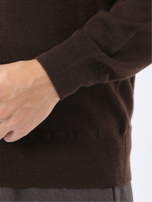 ウォッシャブル ウール混 タートルネックニット