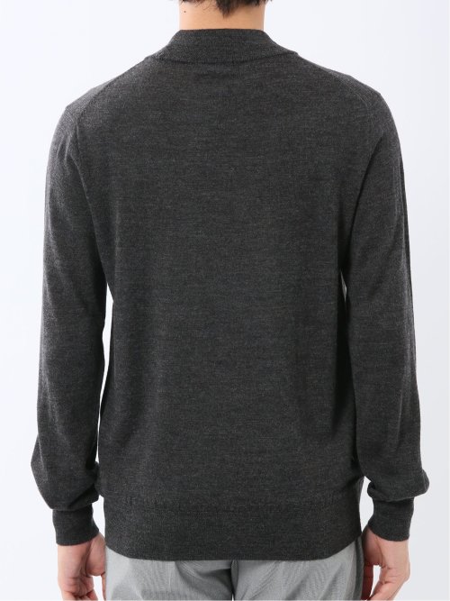 ウォッシャブル ウール混 モックネックニット