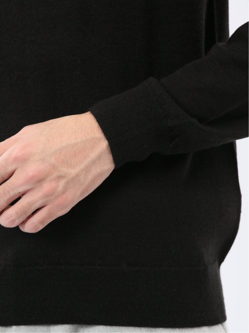 ウォッシャブル ウール混 ニットポロ