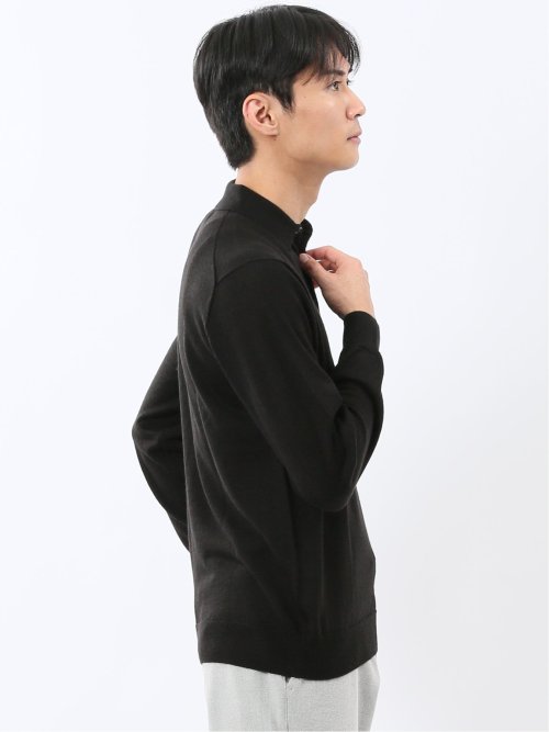 ウォッシャブル ウール混 ニットポロ