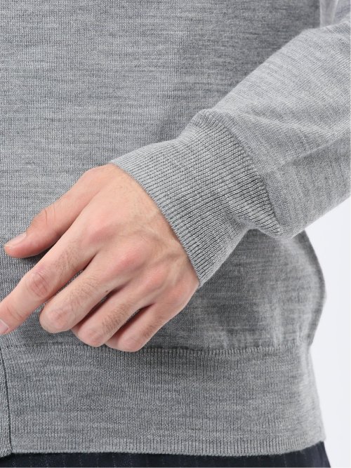 ウォッシャブル ウール100% Vネック ニットカーディガン