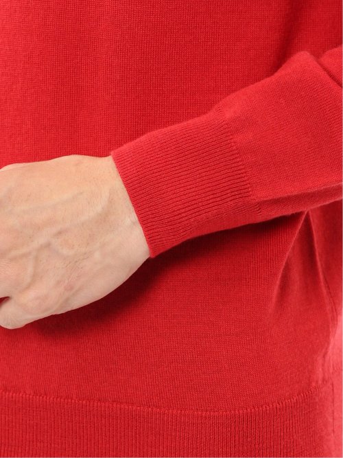 ウォッシャブル ウール100% クルーネックニット