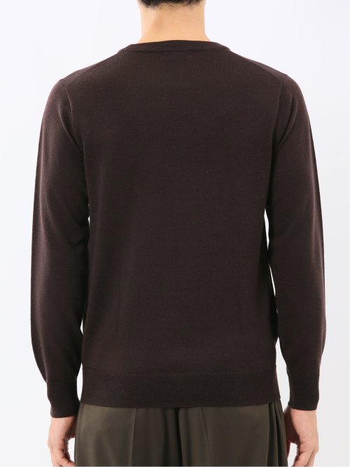 ウォッシャブル ウール100% クルーネックニット