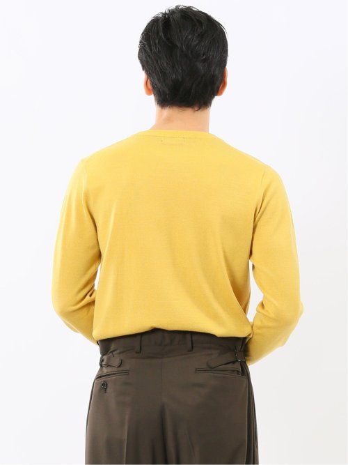 ウォッシャブル ウール100% クルーネックニット