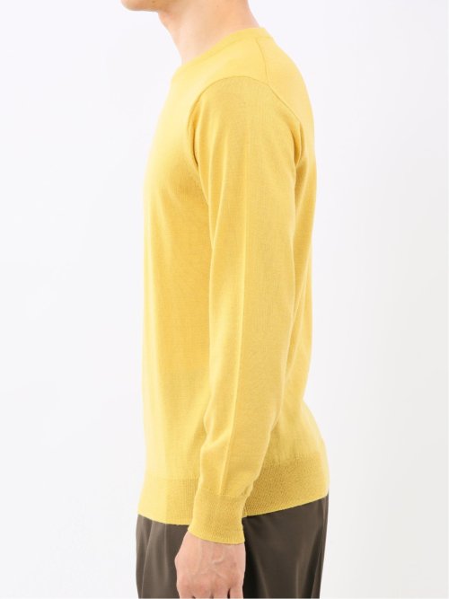 ウォッシャブル ウール100% クルーネックニット