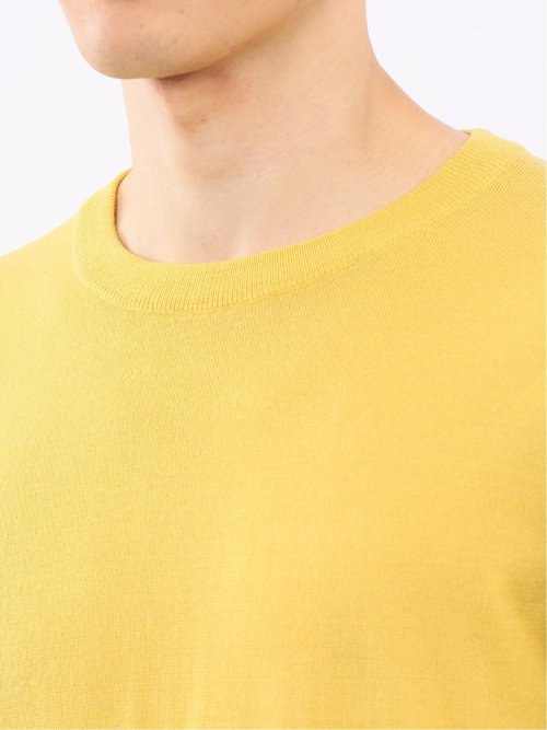 ウォッシャブル ウール100% クルーネックニット