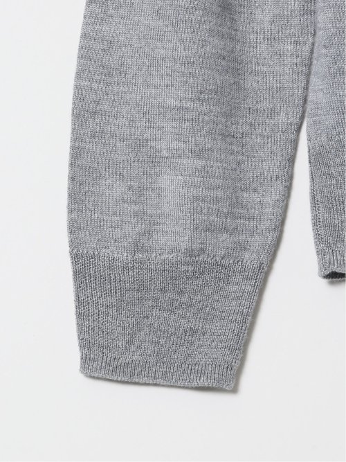 ウォッシャブル ウール混 タートルネックニット