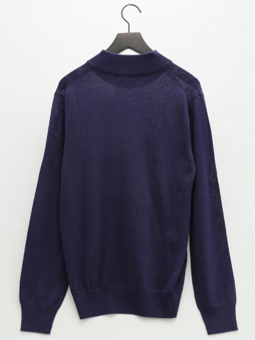 ウォッシャブル ウール混リンクスダイヤ モックネックニット