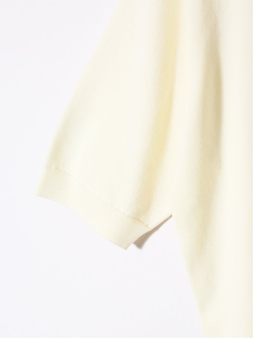 ウォッシャブル 綿混ニット ポロシャツ