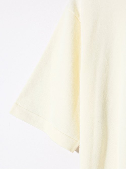 ウォッシャブル 綿混ニット モックネックTシャツ