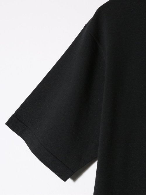 ウォッシャブル 綿混ニット モックネックTシャツ