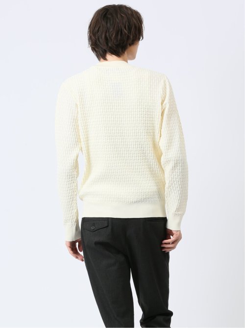 ブリスター編み モックネックニット