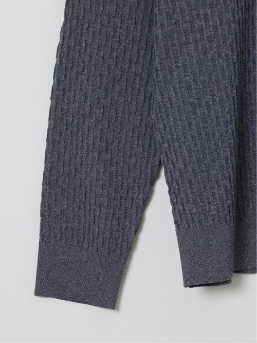 【大きいサイズ】ジーステージ/G-stage ブリスター編み モックネックニット