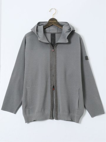 【大きいサイズ】ジーステージ/G-stage ウォッシャブル ミラノリブ フルジップパーカー(セットアップ可能)