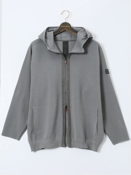 【大きいサイズ】ジーステージ/G-stage ウォッシャブル ミラノリブ フルジップパーカー(セットアップ可能)
