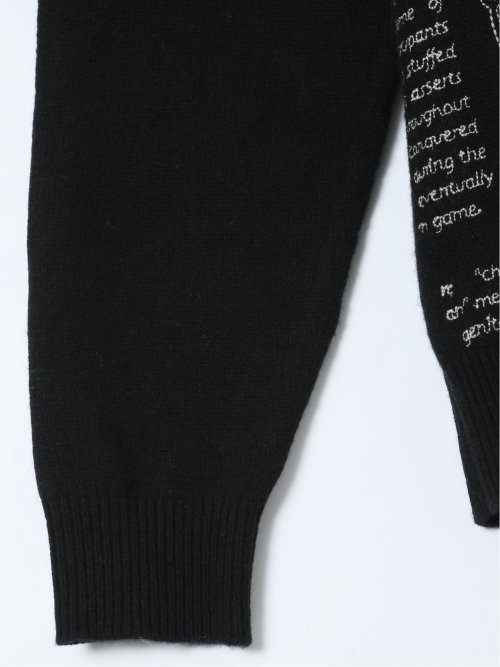 【大きいサイズ】カステルバジャック/CASTELBAJAC ウール混 ロゴ刺繍 クルーネックニット