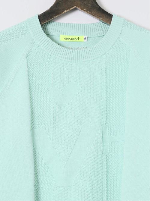 【大きいサイズ】ビバハート/VIVA HEART ワンカラー クルーニット