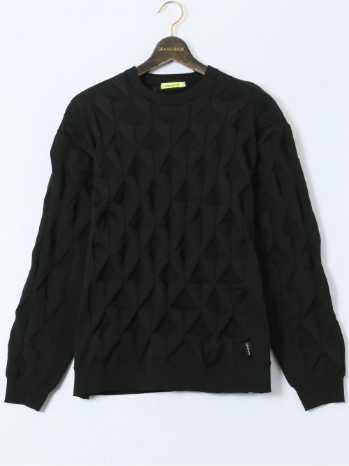 大きいサイズ】カステルバジャック/CASTELBAJAC ウール ロゴジャガード