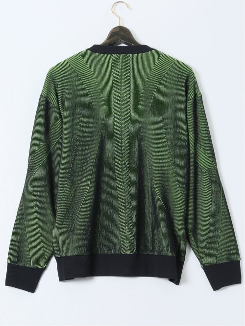 【大きいサイズ】ビバハート/VIVA HEART ストレッチ ハンドウォッシャブル 裏地付 畔編みクルーニット