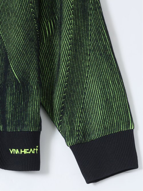 【大きいサイズ】ビバハート/VIVA HEART ストレッチ ハンドウォッシャブル 裏地付 畔編みクルーニット