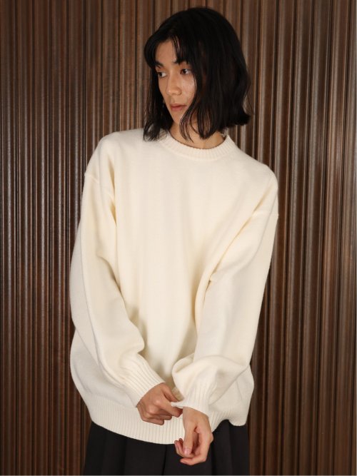 ドロー/DRAW ハンドウォッシャブル ビッグシルエット クルーニット （ユニセックス）