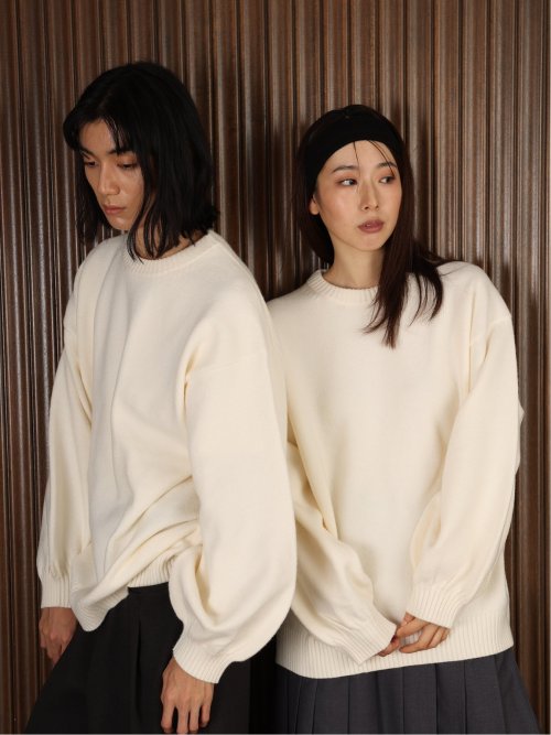 ドロー/DRAW ハンドウォッシャブル ビッグシルエット クルーニット （ユニセックス）