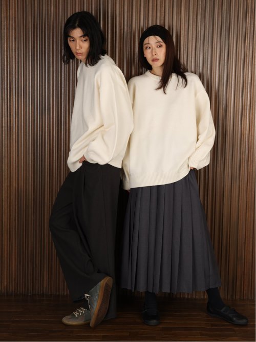 ドロー/DRAW ハンドウォッシャブル ビッグシルエット クルーニット （ユニセックス）